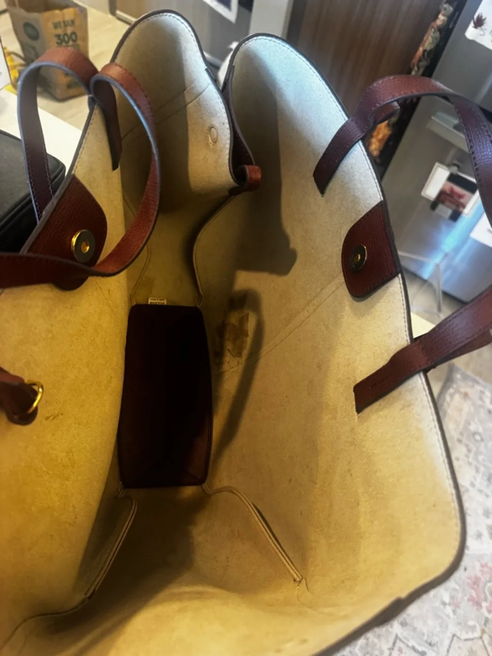Polene CYME brown Leather Shoulder Bag - Picture 9 of 10